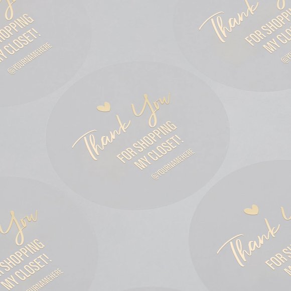 Thank You For Shopping My Closet! Stickers & Labels with your custom wording - Picture 6 of 17